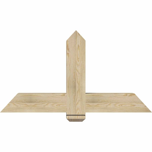 Ekena Millwork Eugene Rough Sawn Timber Gable Bracket, Douglas Fir, 48"W x 26"H x 6"D x 6"F, 13/12 Pitch GBW048X26X0606EUG00RDF - main